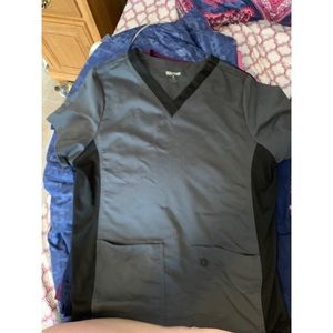 Grey and black active scrubstar Scrub top
